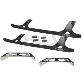 LX0728  Lynx Ultra Landing Gear Silver Carbon Fiber Skids T-REX 550/600